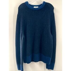 Cos Men’s Blue Wool Long Sleeve Crew Neck Pullover Sweater Size Medium NWT